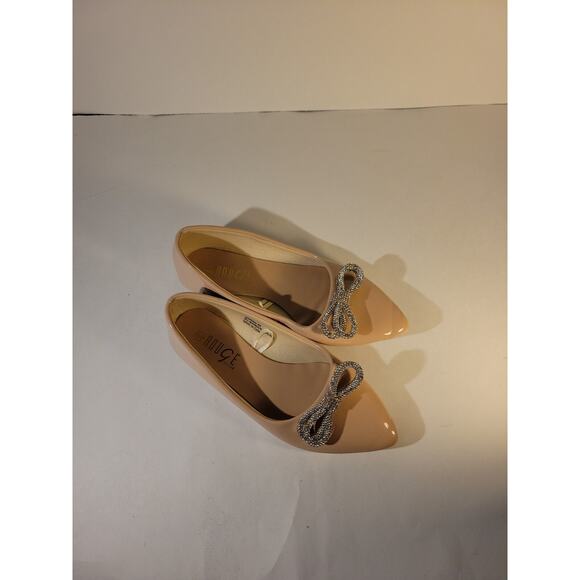 Rouge Helium Womens Crystal Studded Pink Leather Flats Size 9 - Picture 3 of 12